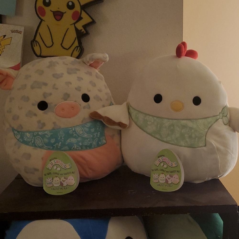 Squishmallows Plush Set - Pig and Chicken